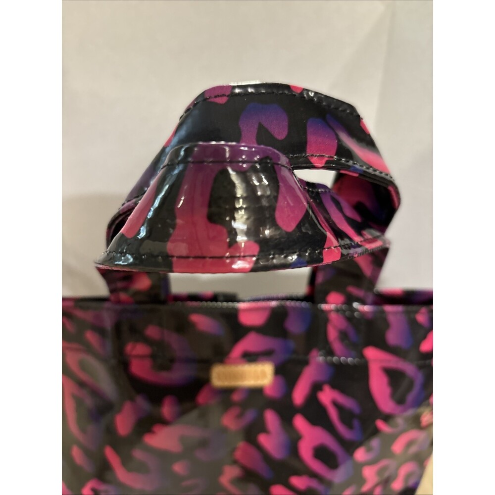 Consuela Pebbles Tote Bag Vinyl Pink Purple Animal Print - Picture 4 of 16